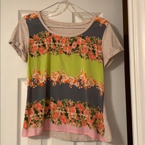 Neon 3 Toned Floral Shirt